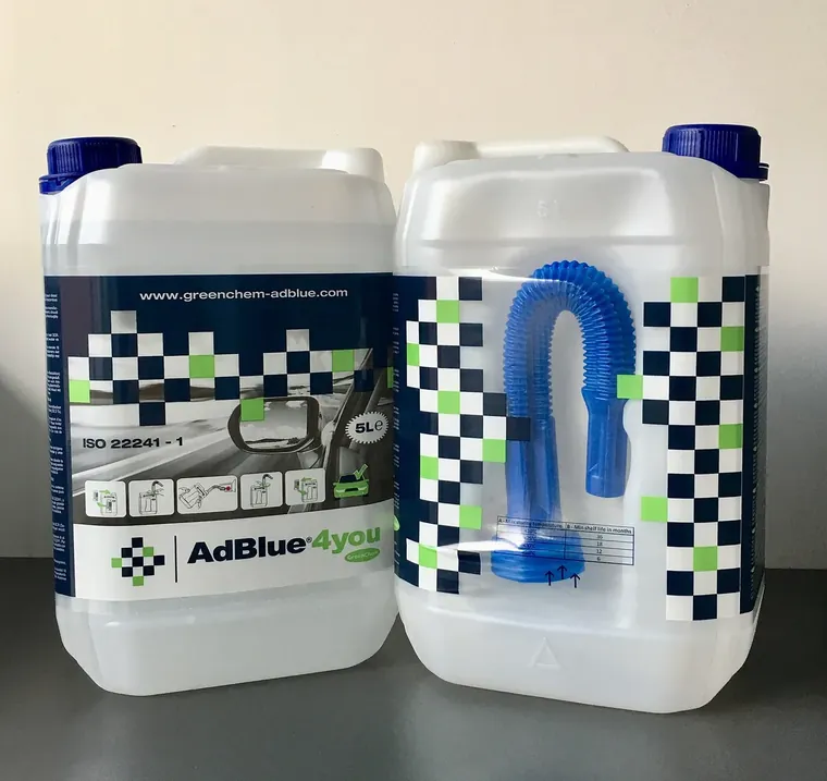 Illustration d'un réservoir d'AdBlue pour moteur diesel